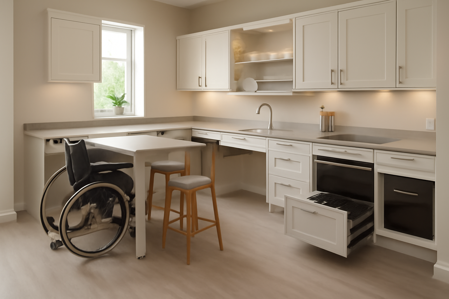 découvrez comment optimiser l'espace de votre cuisine pour améliorer l'accessibilité et la sécurité des seniors et des personnes en situation de handicap grâce à des aménagements pratiques et adaptés.